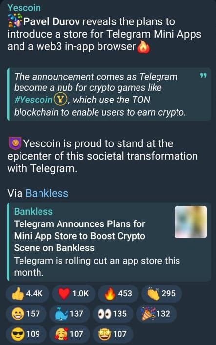 Pavel Durov Telegram Game: Rewards Users with Telegram Mini-Games 3 crypto news
