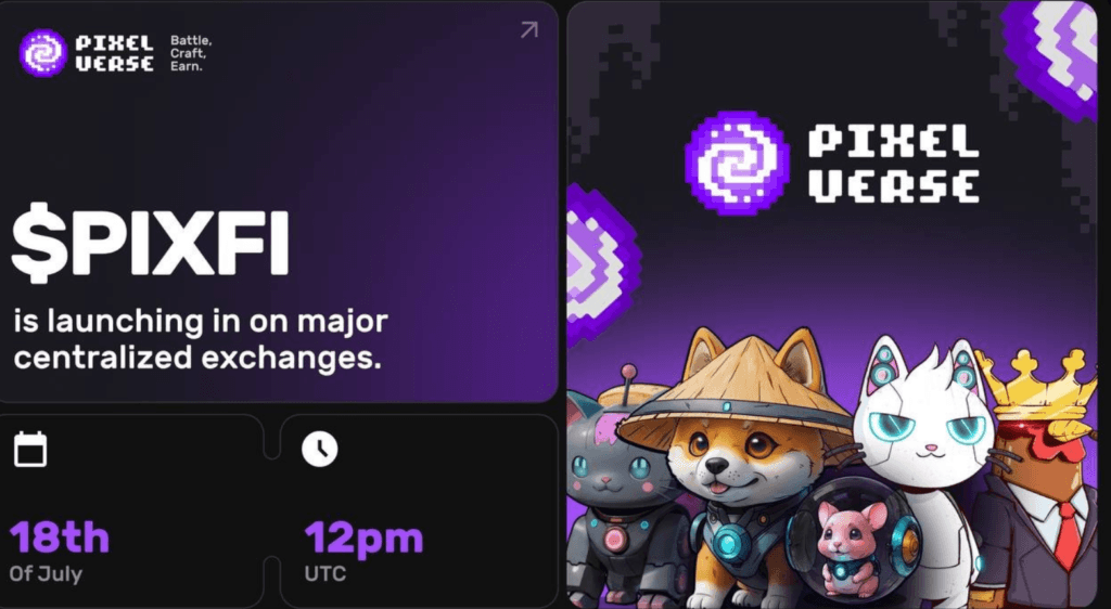 Pixelverse Listing Date On July 18. Will Telegram Gamers Get An Airdrop? 1 crypto news
