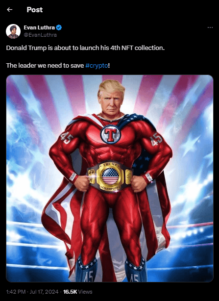Donald Trump Considers 4th NFT Collection: The Future of Crypto 3 crypto news
