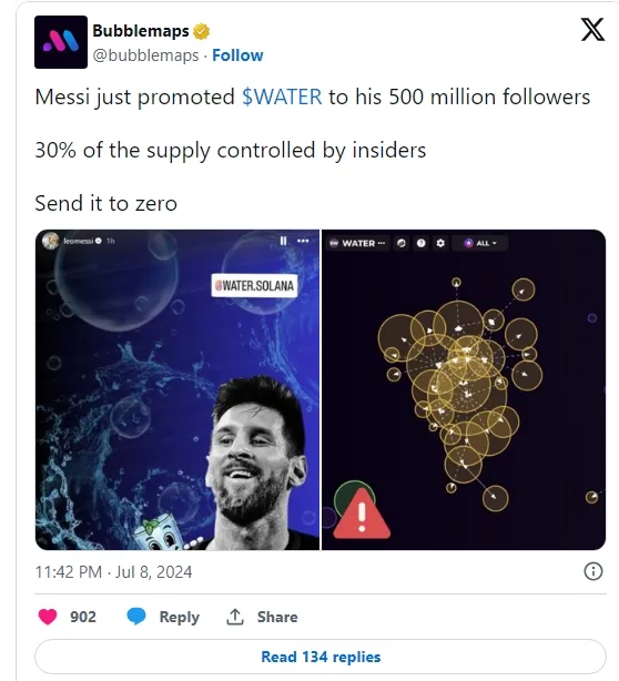 Meme Coin: Ronaldinho Promotes Solana-Based Water Coin 3 crypto news