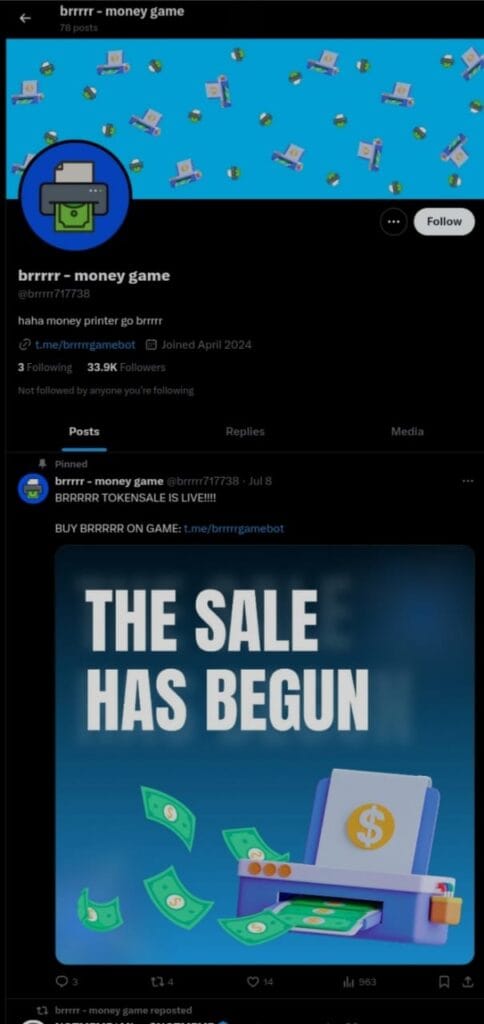 New Free "Brrrrr" Crypto Mining Game On Telegram 6 crypto news