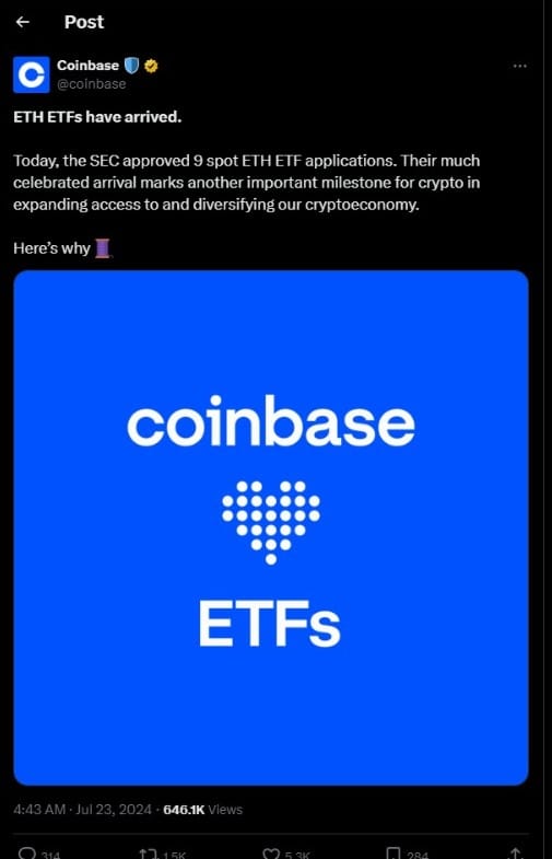SEC Approves Spot Ethereum ETFs (2024): Ethereum Arrives on Wall Street 4 crypto news