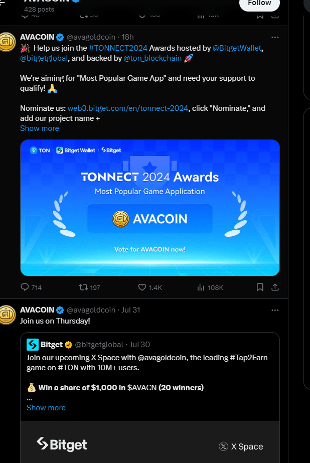 TONNECT 2024: Nominating Avacoin As Most Popular Game 4 crypto news