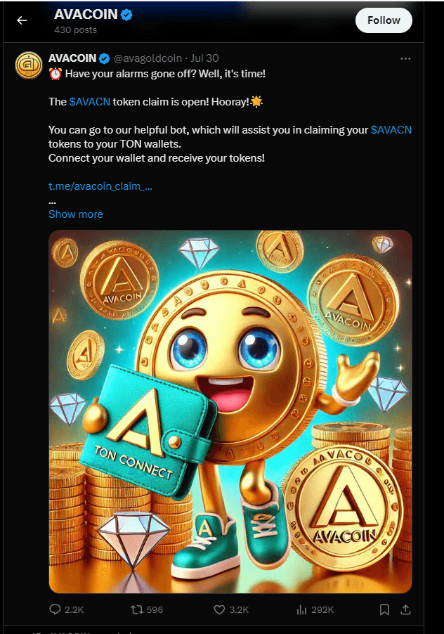 TONNECT 2024: Nominating Avacoin As Most Popular Game 3 crypto news