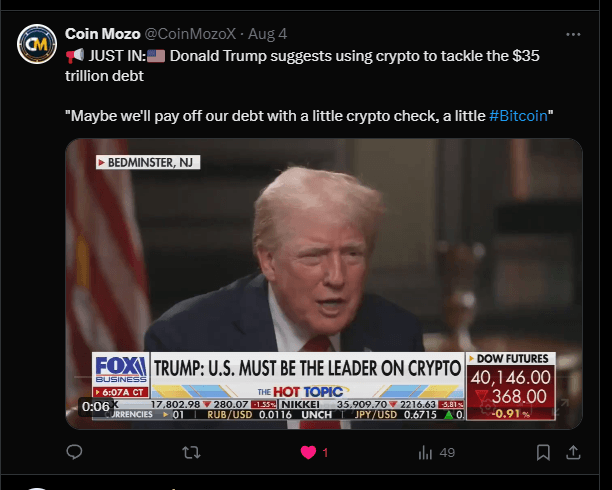 Trump Bitcoin Proposal: A Game-Changer for $35 Trillion US Debt? 2 crypto news
