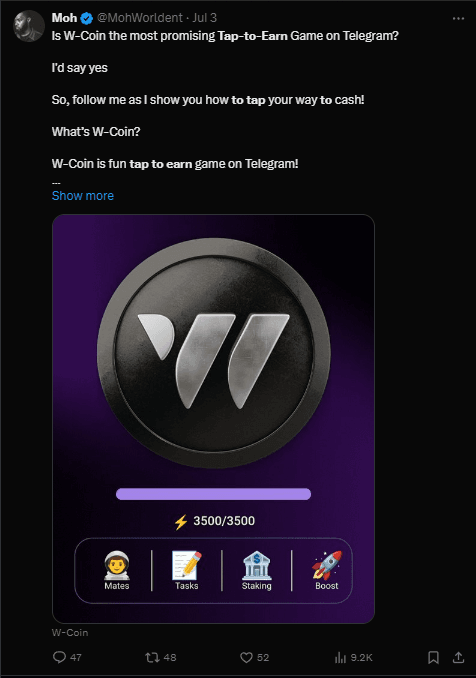 W-Coin Airdrop: Earn Free $WCOIN Token Before August 31, 2024? 2 crypto news