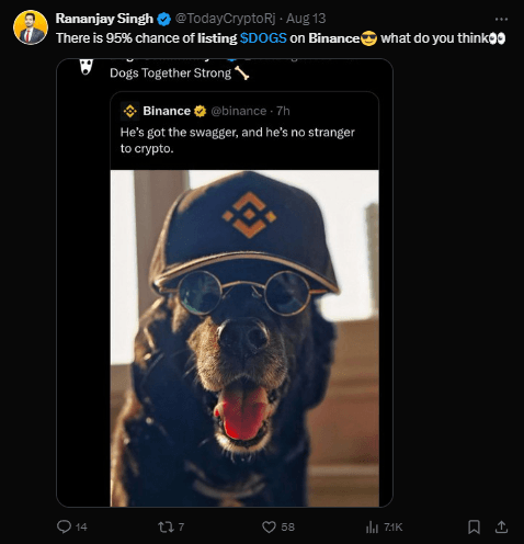 Dogs Binance Listing: World's Largest Crypto Exchange to List $DOGS on 23rd August? 3 crypto news