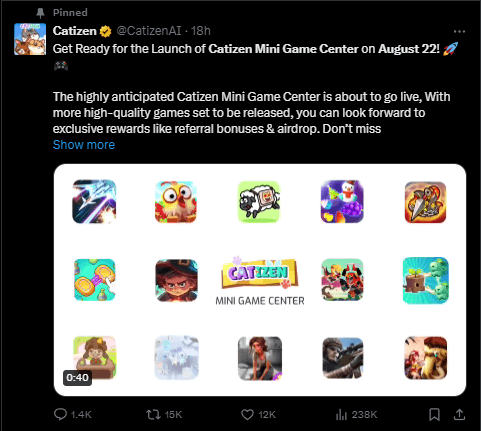 Catizen Binance Listing: World’s Largest Crypto Exchange to List $Cati on 31st August? 3 crypto news