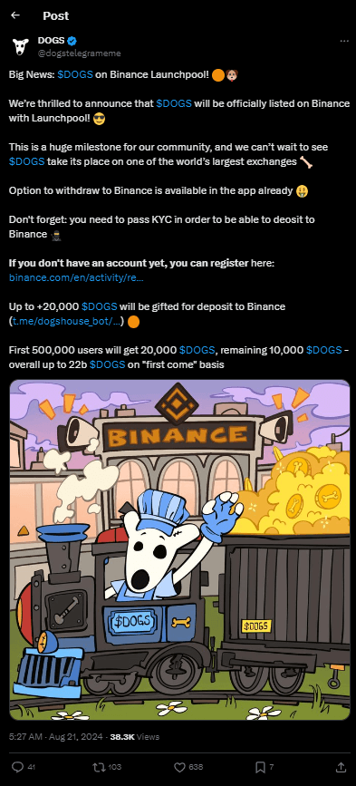 DOGS on Binance Launchpool: Earn Upto 20000 $DOGS on Binance 3 crypto news