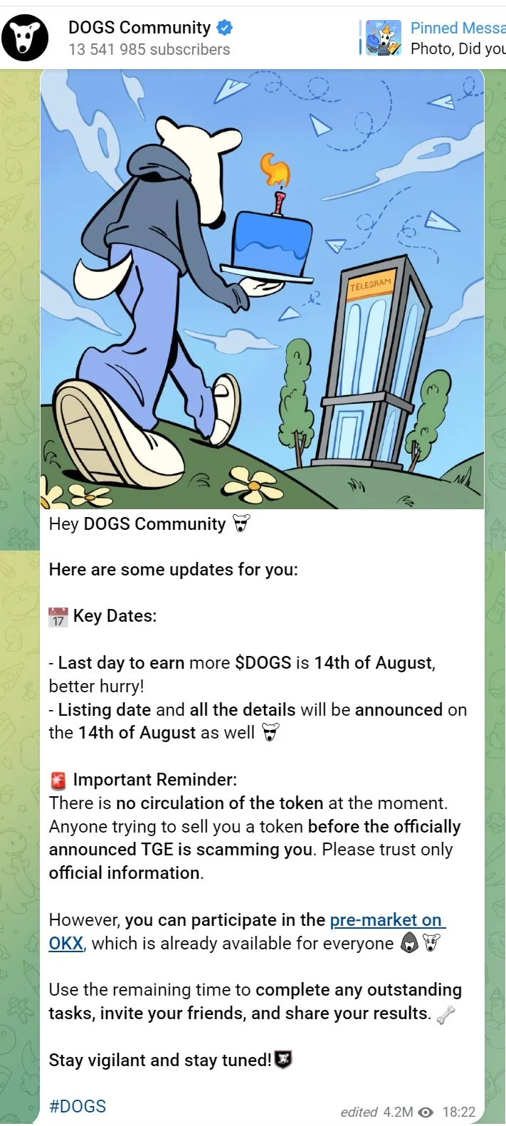 DOGS Listing Date: Earn $DOGS Before August 15?