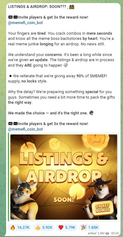 Memefi Listing Date: Earn $Memefi Tokens Before September? 2 crypto news