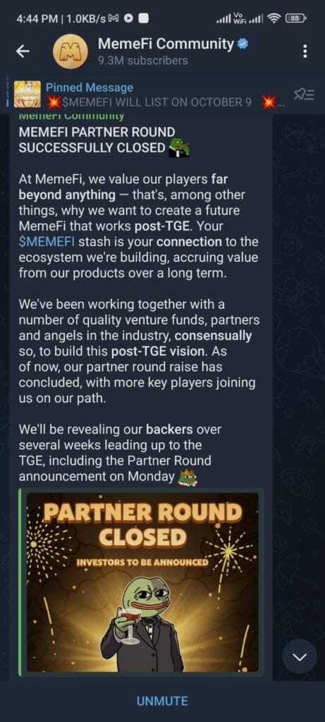 MemeFi Airdrop Listing Update: Partner Round Closes Successfully 2 crypto news