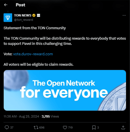 Ton Crypto Downfall! Toncoin Sinks 20% After Durov's Arrest? 4 crypto news