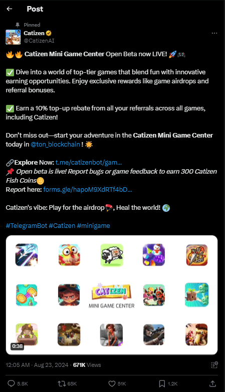 Catizen Mini Game Center: Grab Free 300 $FISH Coins Now! 2 crypto news