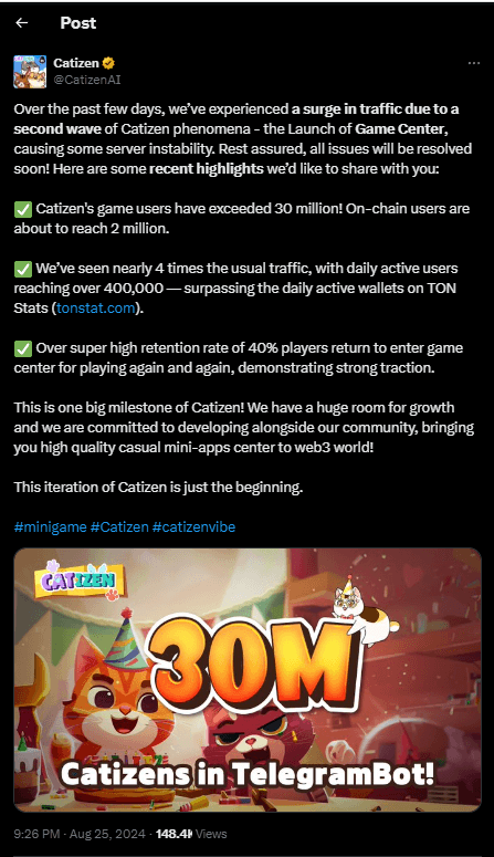 Catizen Mini Game Center: Grab Free 300 $FISH Coins Now! 4 crypto news