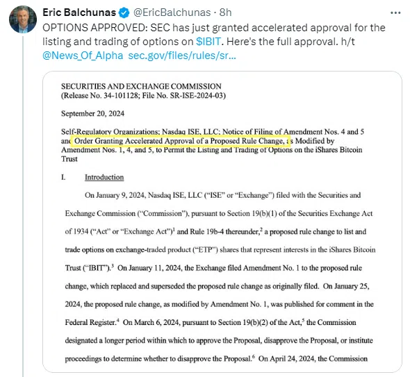 SEC Approves Options for BlackRock's Bitcoin ETF: A Major Move for Crypto Markets 3 crypto news