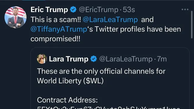 Trump Family X Hacked on 3rd September! Lara and Tiffany Trump X Used in Crypto Scam? 3 crypto news