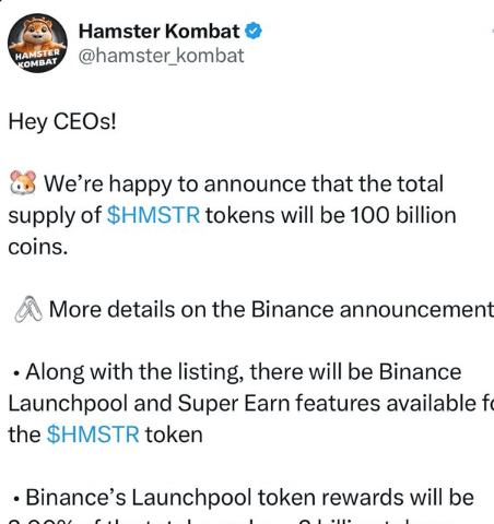 On-Chain Airdrop Hamster Kombat: Grab Your Share of $HMSTR Tokens 4 crypto news