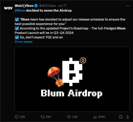 Blum Listing Date: Claim Your Free $BLUM Before Sep 30th 2 crypto news