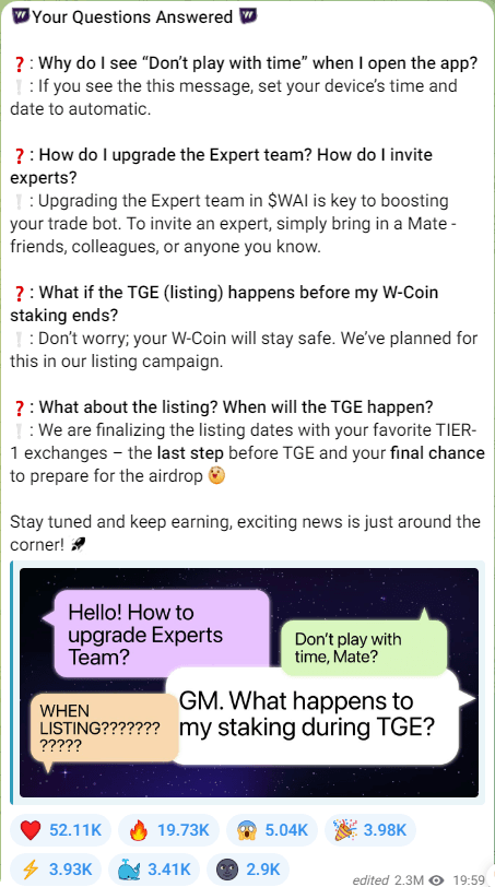 W-Coin Airdrop Nearing: Tips for Maximizing Your Participation 2 crypto news