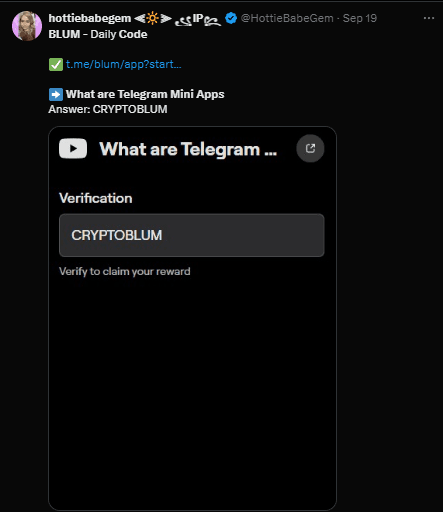 What Are Telegram Mini Apps Blum Code: A Complete Guide to Blum Code 3 crypto news