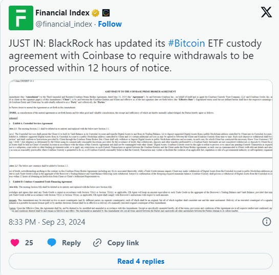 Bitcoin ETF News: BlackRock Demands Withdrawals Within-12-Hour 2 crypto news