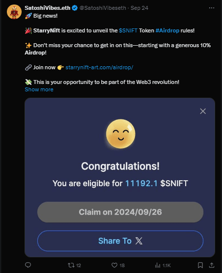 Starrynift Airdrop: Step-by-Step Guide to Earn Free $SNIFT Tokens 2 crypto news
