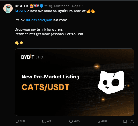 CATS Bybit Listing: Pre-Trade $CATS at $0.0006 in the Biggest October Airdrop! 3 crypto news