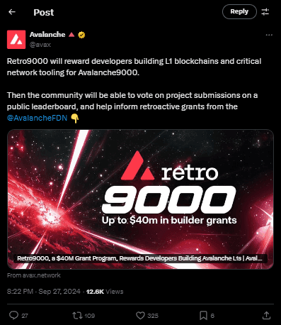 Avalanche Crypto: Grab Your Share of the $40M Retro9000 Grants 2 crypto news