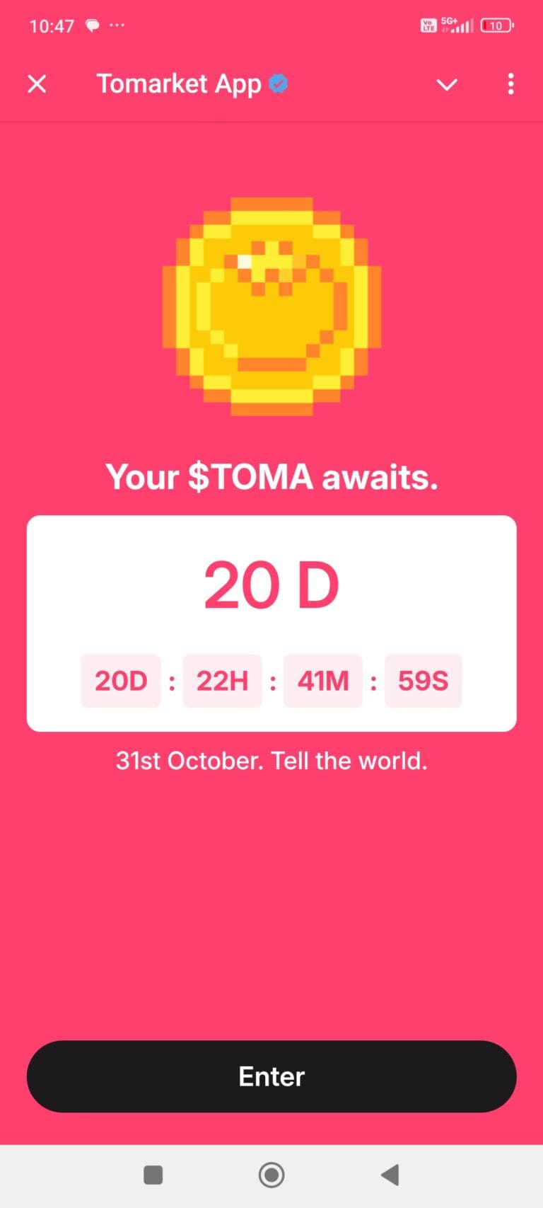 Tomarket Airdrop Listing Date