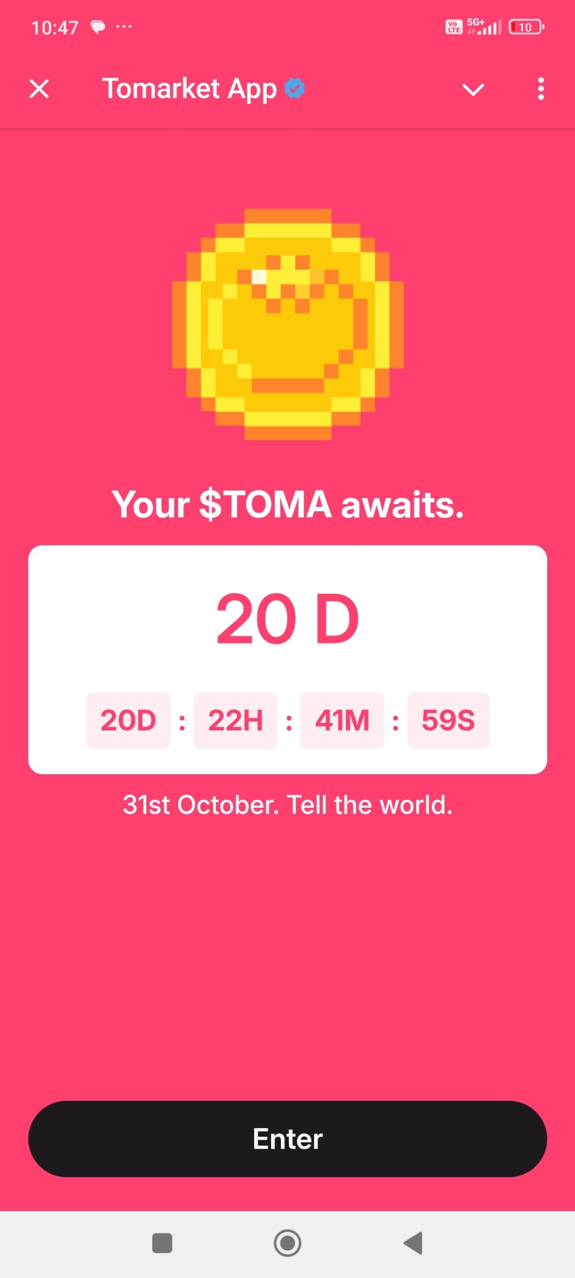 TOMARKET Airdrop Listing Date Official Confirm on 31 Oct
