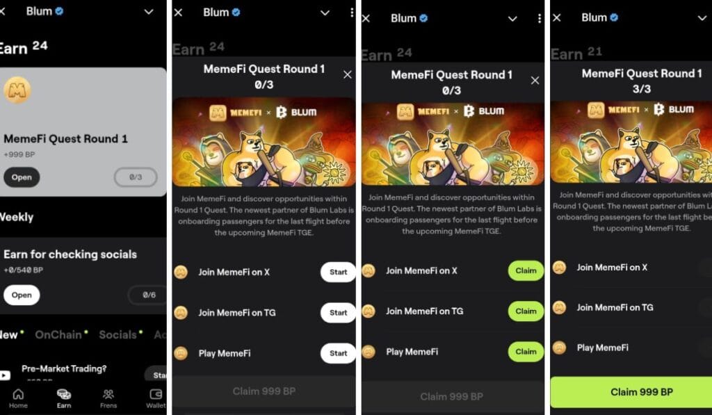 Join Blum MemeFi Quest Round 1: Unlock Your Free 999 $BLUM Now! 2 crypto news