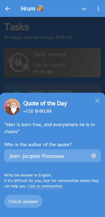 Hrum Quote of the Day: Unlock Your 16th October $HRUM Rewards 2 crypto news