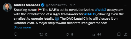 UAE Embraces DAOs: New Legal Framework Boosts Crypto Adoption 3 crypto news