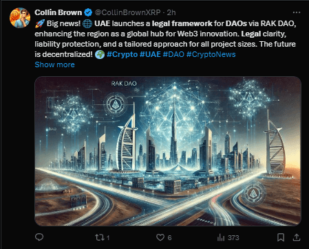 UAE Embraces DAOs: New Legal Framework Boosts Crypto Adoption 2 crypto news