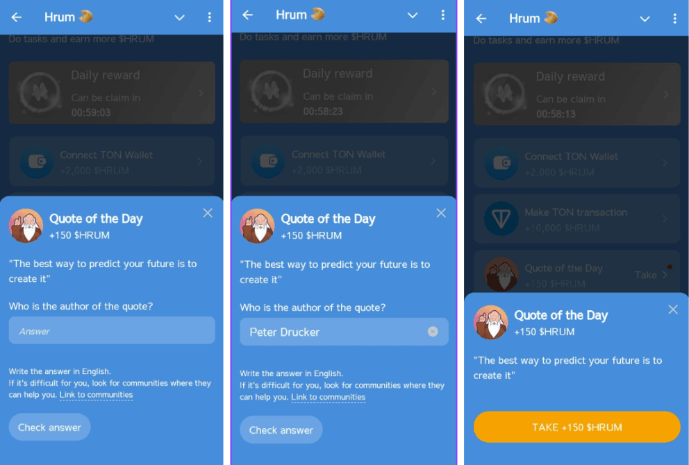Hrum Quote of the Day: Unlock Your 11th October $HRUM Rewards 3 crypto news