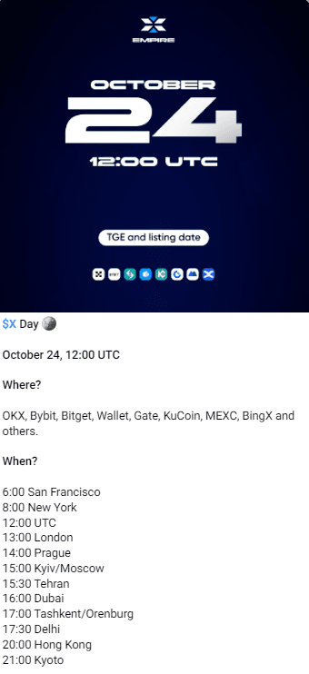 X Empire Listing Date and Time Officially Announced: Don't Miss Out 3 crypto news