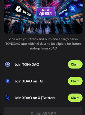Join Blum TONxDAO Quest: Unlock Your Free 999 $BLUM Now! 3 crypto news