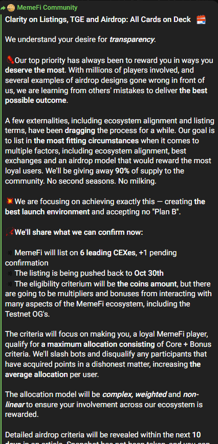 Final Countdown Starts: MemeFi Mining Closes on October 30th! 2 crypto news