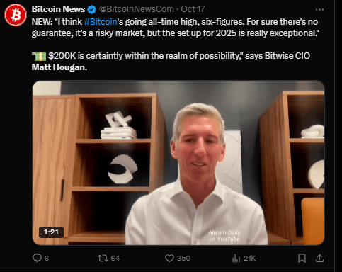Bitcoin to Infinity? Andrew Tate Predicts BTC Bull Run Has Barely Begun 3 crypto news