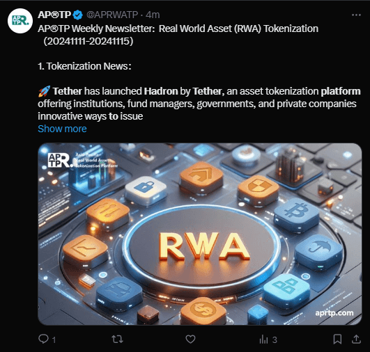 Tether Launches Hadron: The Ultimate Platform to Tokenize Anything 3 crypto news