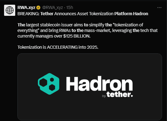 Tether Launches Hadron: The Ultimate Platform to Tokenize Anything 2 crypto news