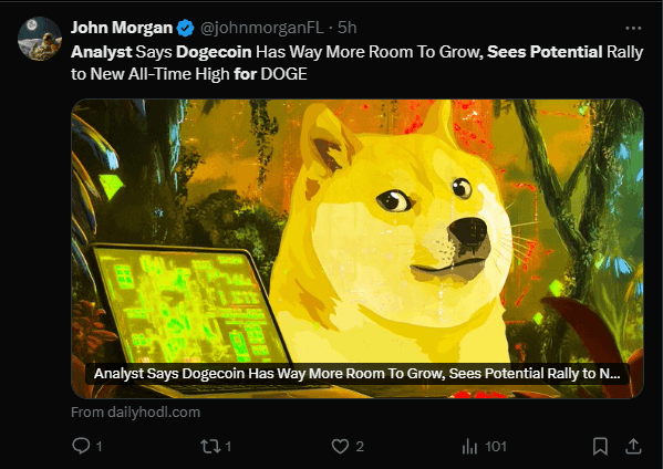Dogecoin Surges: Analyst Sees Potential for Record Prices 3 crypto news