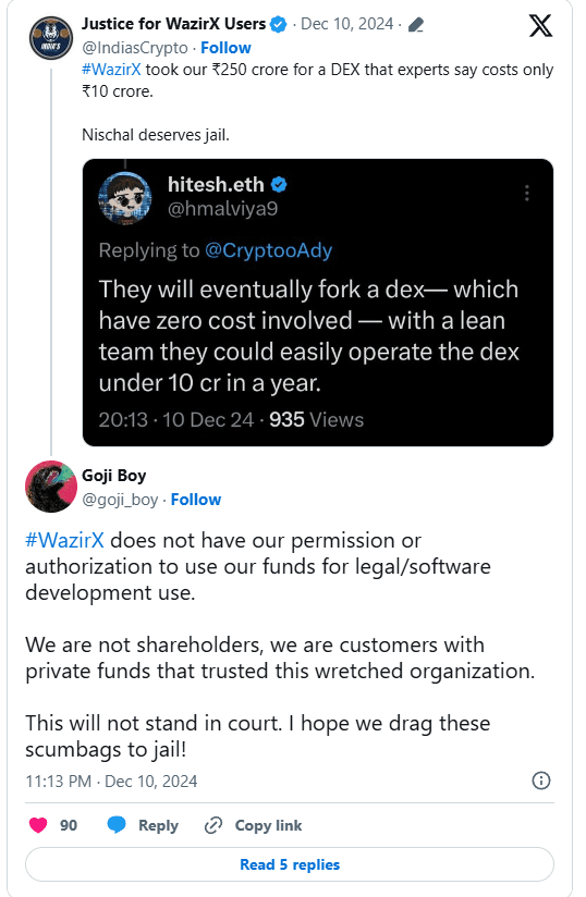 WazirX Faces Backlash Over Rs 250 Crore Fund Use: Is This the End for the Crypto Exchange? 3 WazirX