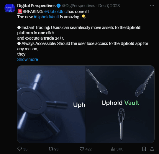 Uphold Crypto Exchange: Trade Crypto Better with One-Step Simplicity 3 Uphold Crypto Exchange