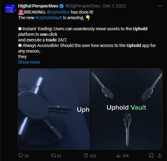 Uphold Crypto Exchange 