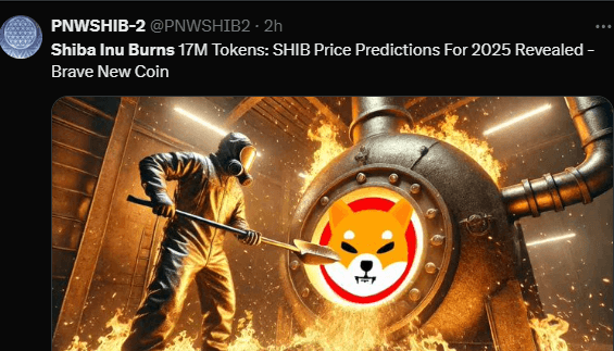 Shiba Inu Burns 17M Tokens: Will SHIB's Price Skyrocket In 2025? 2 crypto news