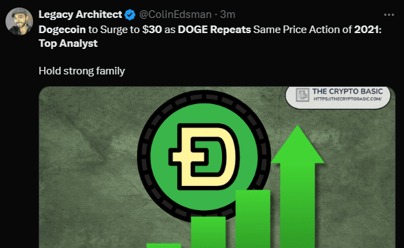 Will Dogecoin Hit $30? Top Analyst Says DOGE Is Repeating 2021's Explosive Growth 3 crypto news