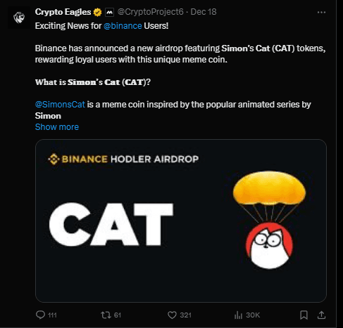 Simon’s Cat Crypto Token Skyrockets After Binance Listing: What You Need to Know 2 crypto news