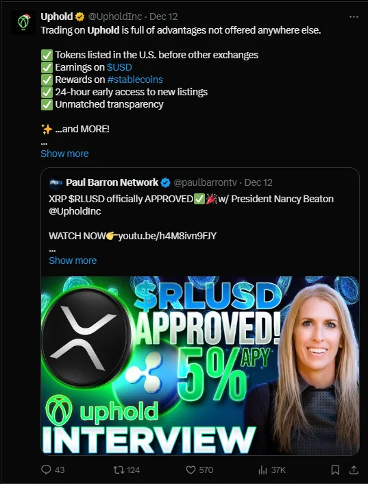 Uphold Crypto Exchange 